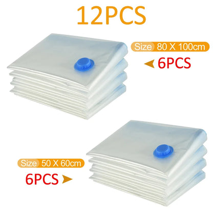 Reusable Vacuum Bags – 7 Sizes, Space-Saving Clothes Storage