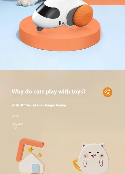 Remote Control Cat Toy – USB Charging Self-Moving Teasing Stick