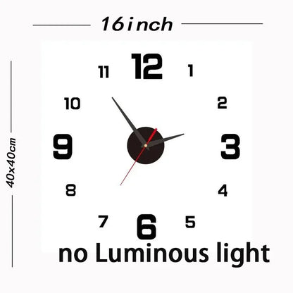 Stylish 8-Inch Nordic Glow-in-the-Dark Wall Clock