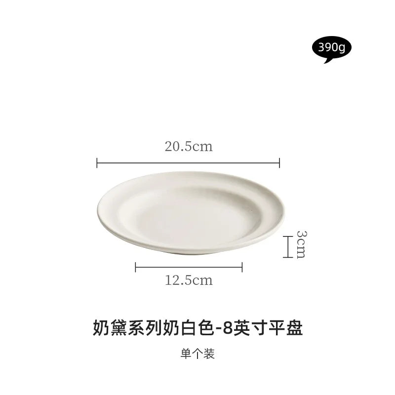 Cream Style Ceramic Bowl Set | High-End Japanese & Chinese Tableware, Kitchen Accessories