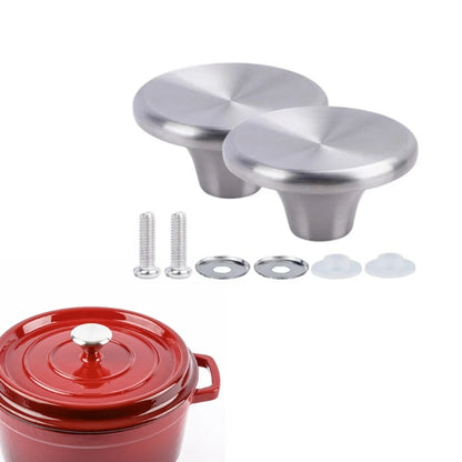 2 Sets/4 Sets Dutch Oven Knob Stainless Steel Pot Pan Lid Cover Handle Replacement Accessories Kits Kitchen Cookware