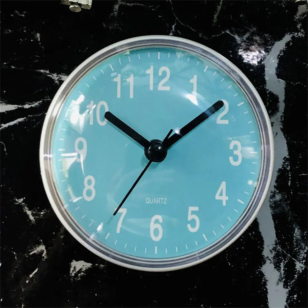 Mini Anti-Fog 7cm Waterproof Wall Clock for Bathroom & Kitchen