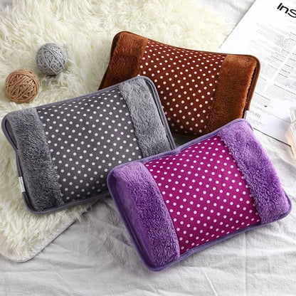 Charging Electric Hot Water Bag EU 220V Rechargeable Winter Hand Warmer Dot Pattern Double Insert Hand Warmer Hot Water Bag