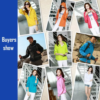 Camping Rain Jacket for Men & Women - Waterproof UV Protection