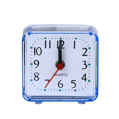 Mini Square Analog Alarm Clock | Silent Non-Ticking Design