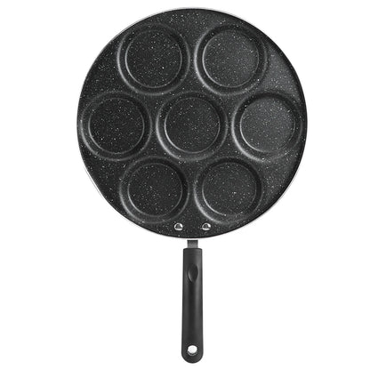 Non Stick Frying Pan 7 Holes for Eggs & Burgers - Kitchen Cookware