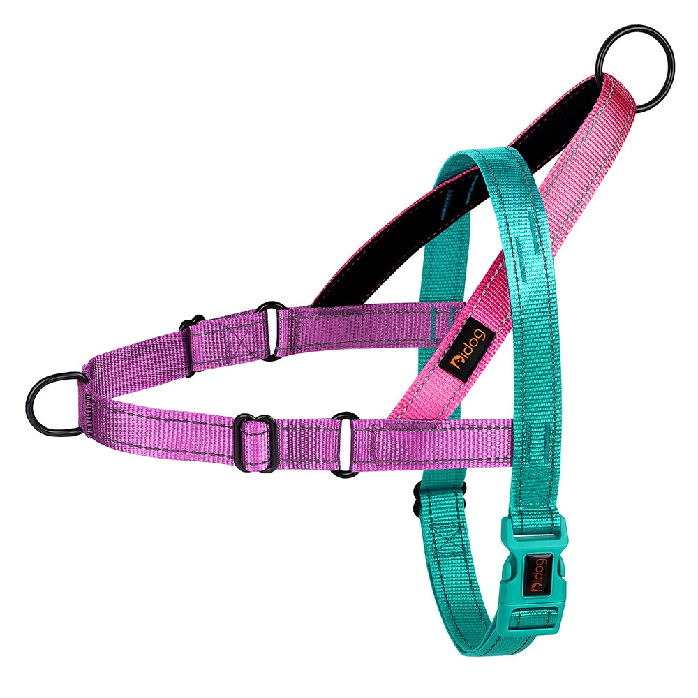 Reflective Nylon Dog Harness – No Pull Adjustable Walking Vest