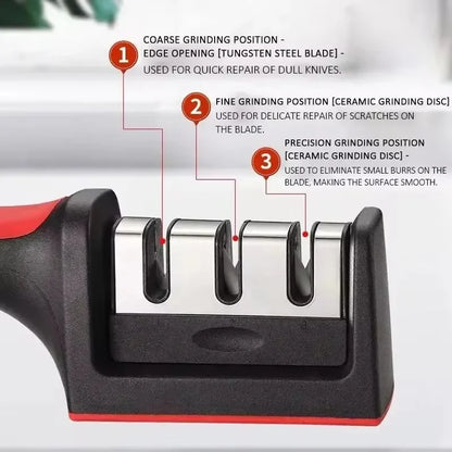 Multifunctional Knife Sharpener | Fast Sharpening for Kitchen & Scissors