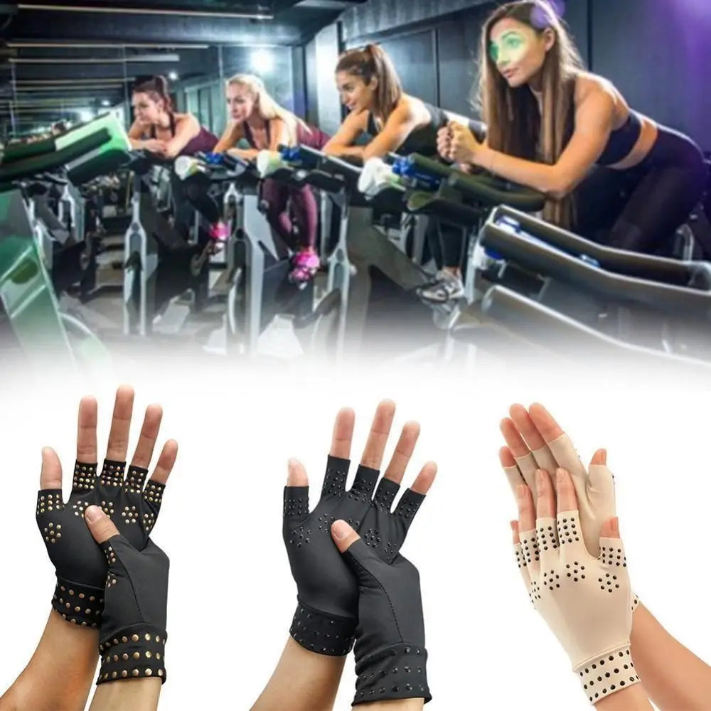 Elastic Rheumatoid Compression Gloves - Fingerless Arthritis Pain Relief