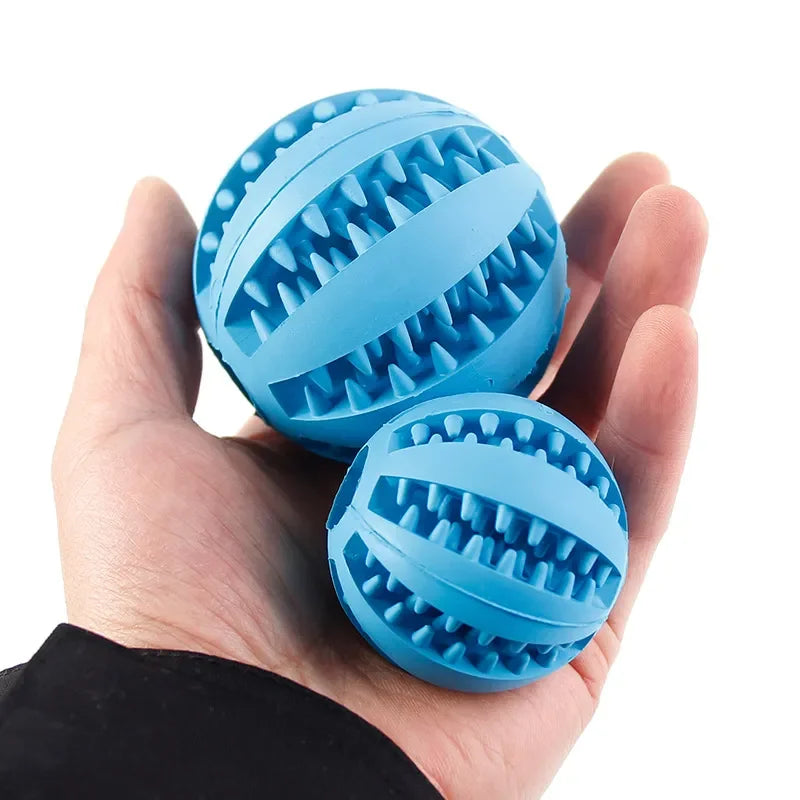 Natural Rubber Dog Chew Toy Ball – Teeth Cleaning & Interactive Snack Ball