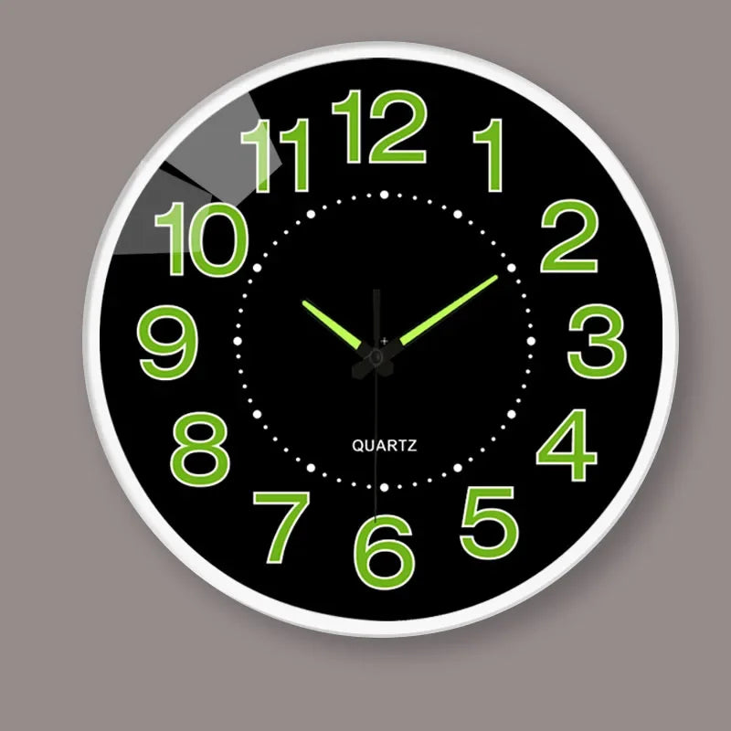 Stylish 8-Inch Nordic Glow-in-the-Dark Wall Clock