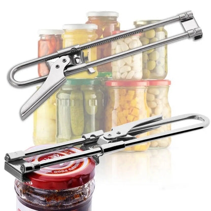 Can Opener Adjustable Stainless Steel Non-Slip Manual Jar Bottle Bottle Lid Opener Gadget Home Kitchen Professional Gadgets Tool