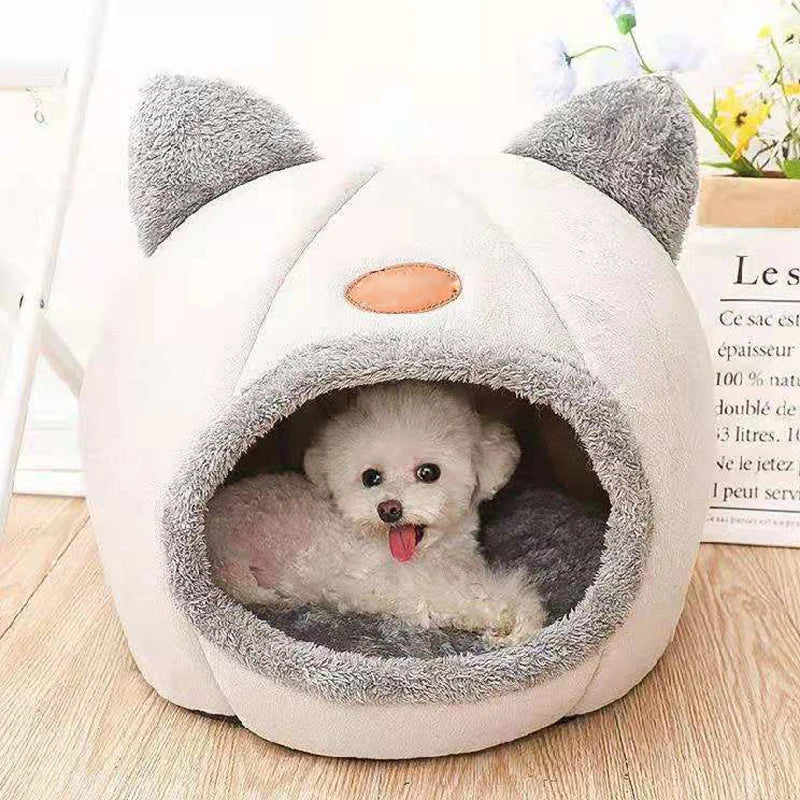 Cozy Winter Cat Bed – Cave Nest for Cats & Small Dogs