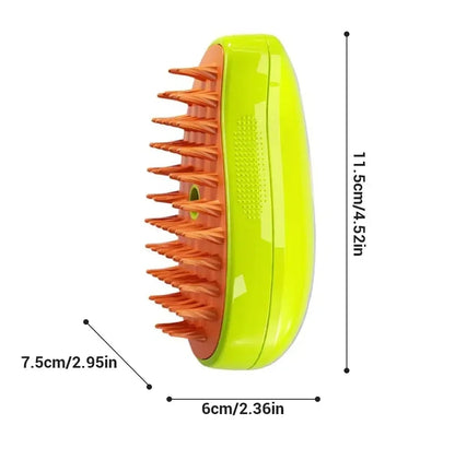 3-in-1 Pet Steam Brush – Spray, Massage & Hair Removal Comb