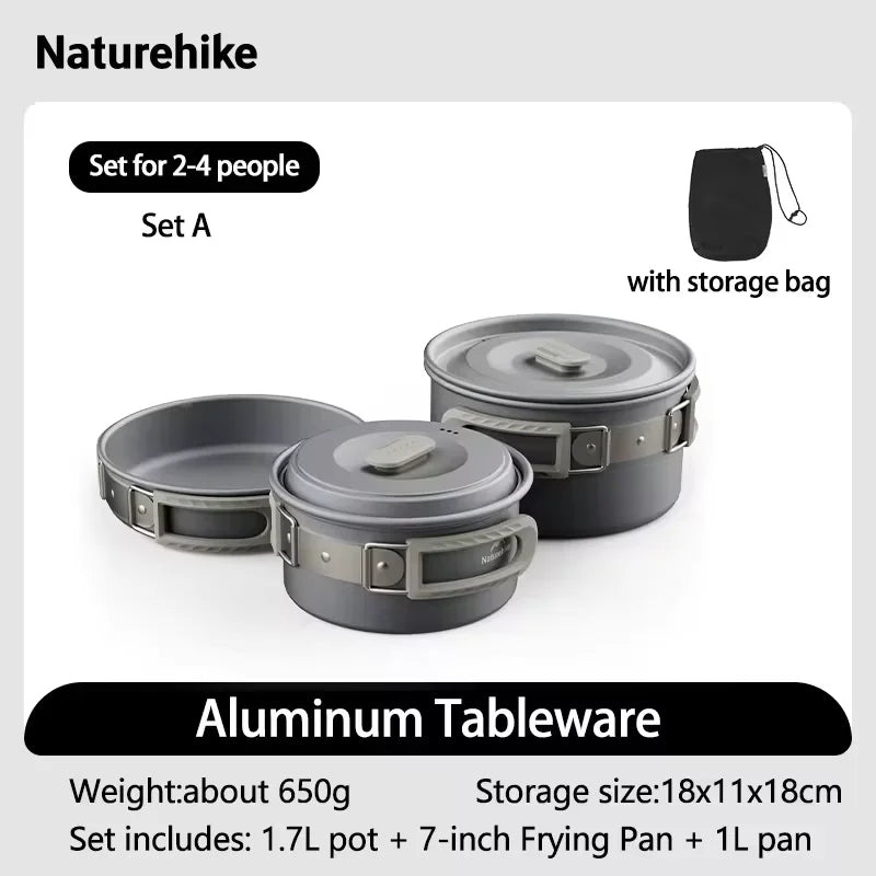 Camping Cook Kit | Ultralight Aluminum Pot Set