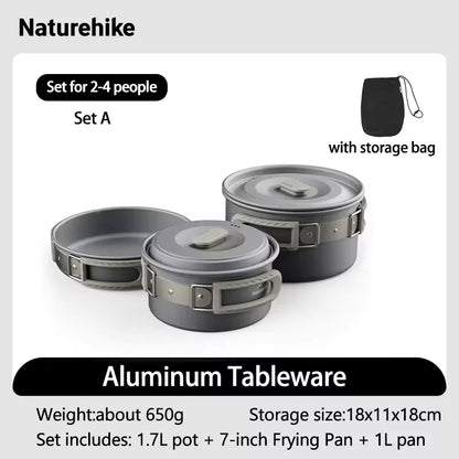 Camping Cook Kit | Ultralight Aluminum Pot Set