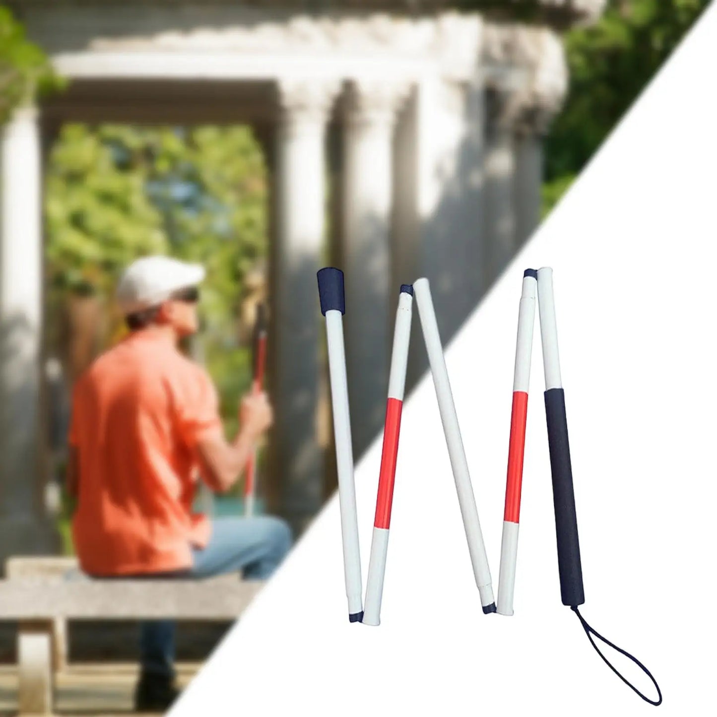 Folding Blind Cane | Foldable Walking Stick for Visually Impaired