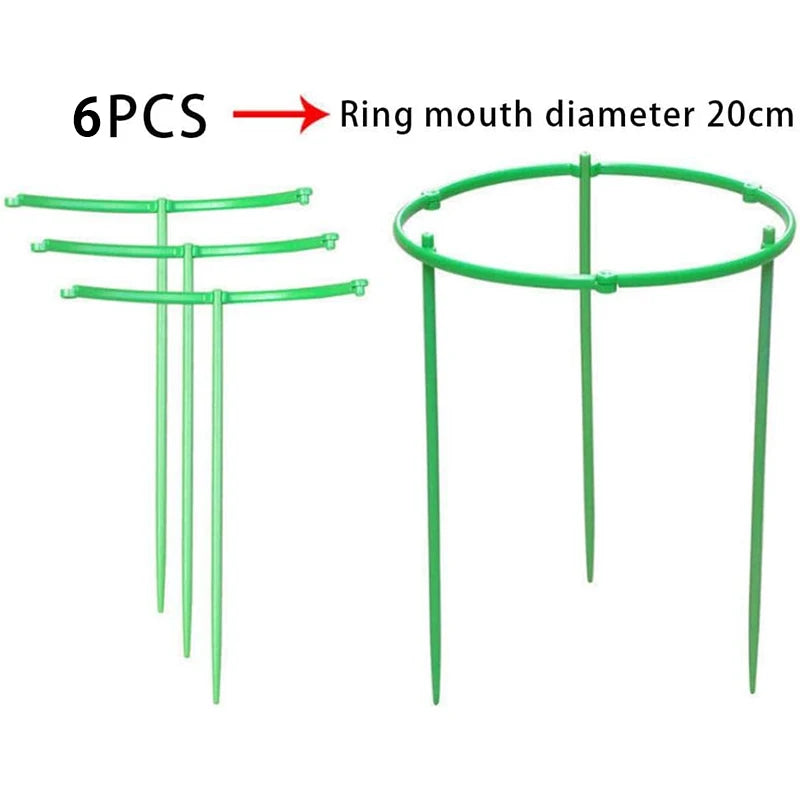 Plant Stakes Plant Stanch Flower Support Bonsai Vine Plants Trellis Pot Semicircle Fixed Rod Gardening Tools 6/12/18/24Pcs