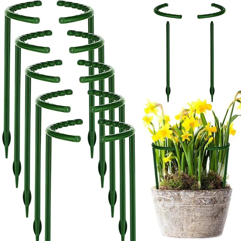 12Pcs/Set Plastic Plant Support Pile Stand for Flowers Greenhouse Arrangement Rod Holder Orchard Garden Bonsai Tool