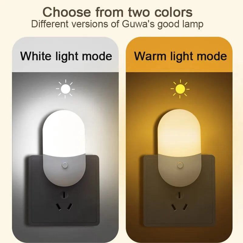 2 PC Led Mini Night Light Switch Plug In Led Lighting Eye Protection Night Lamp Use For Bedside Baby Feeding Decoration Bedroom