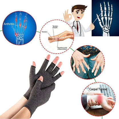 Fingerless Joint Relief Gloves for Women and Men