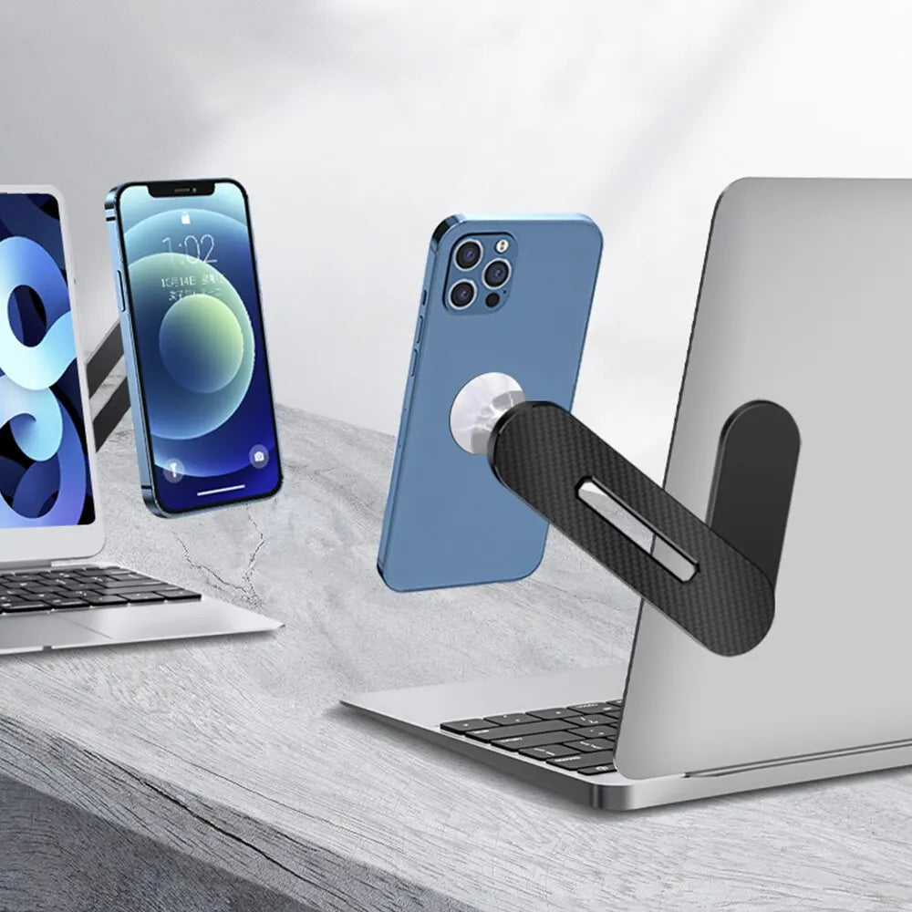 Magnetic Phone Holder for Laptop Screen | Dual-Screen Mount for any phone