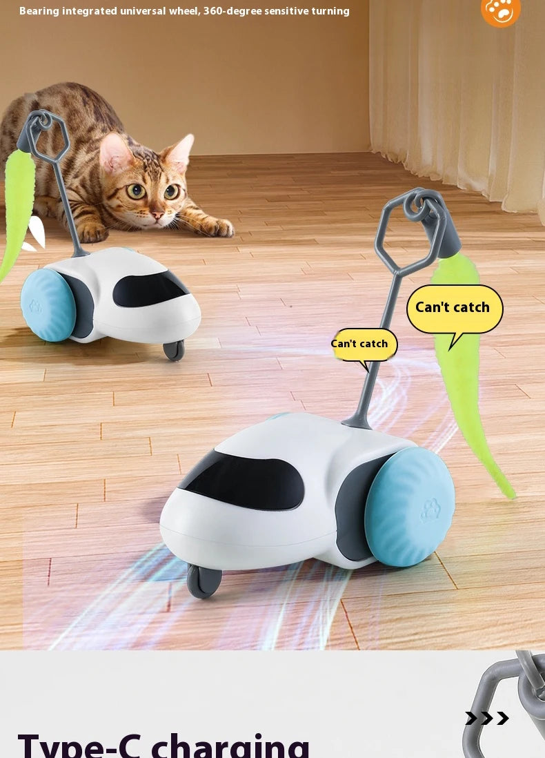 Remote Control Cat Toy – USB Charging Self-Moving Teasing Stick