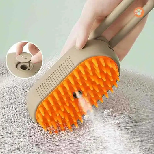 3-in-1 Pet Spray Brush – Steam, Massage & Hair Removal Comb