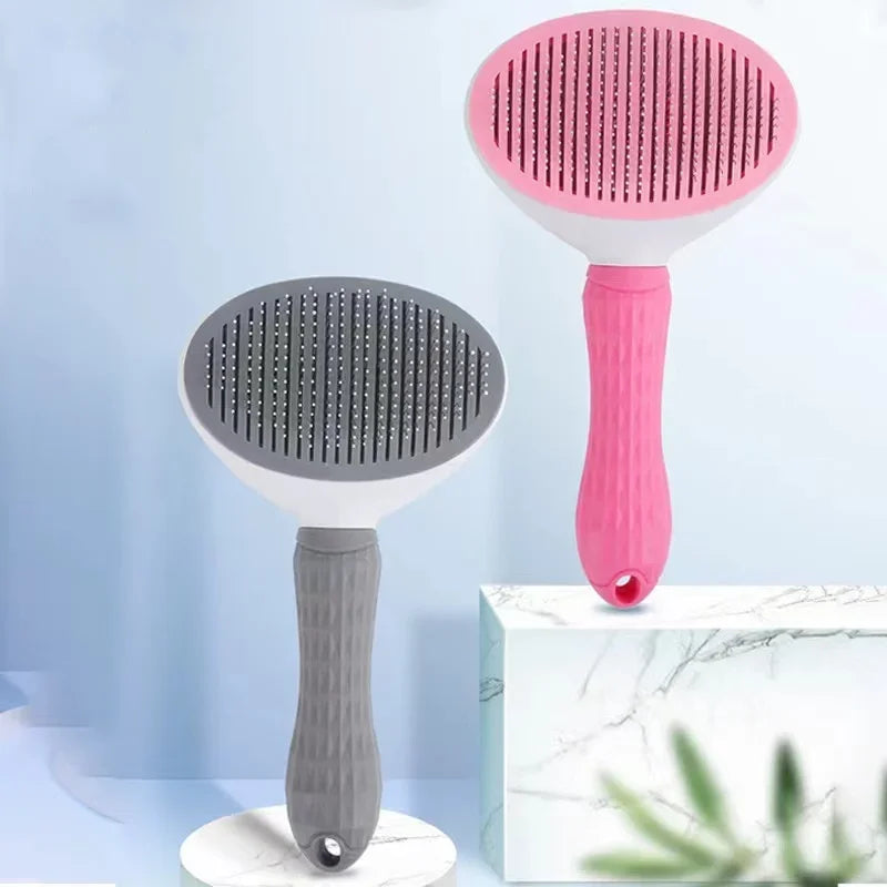 One-Click Hair Removal Pet Comb – Automatic Cat & Dog Grooming Brush