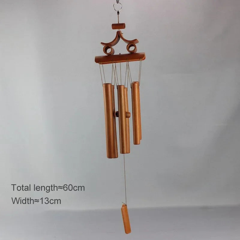 Handmade Tubes Bamboo Bell Natural Wind Chimes  Indoors Pendant Balcony Home Hotel Decor Outdoor Yard Garden Windchime Crafts