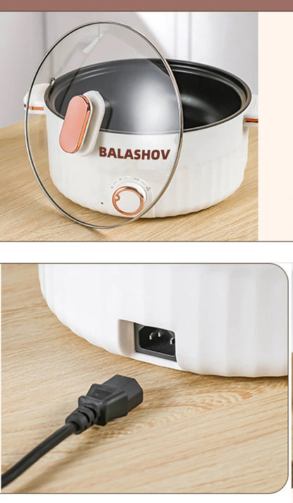 Mini Portable Electric Cooker – Double Layer Non-Stick Hot Pot