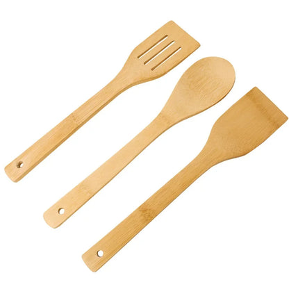 Alishan Bamboo Spatula Set | Non-Stick Frying Pan Utensils