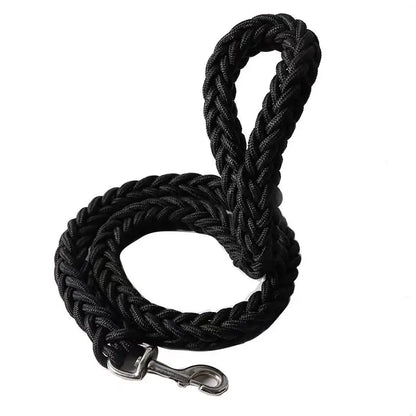 Nylon Braided Dog Leash – Durable Traction Rope for Large Dogs