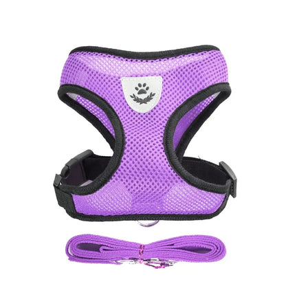 Soft Mesh Dog Harness – Breathable Comfort for Small Dogs & Cats