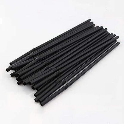 Colorful & Black Drinking Straws – Flexible Party Supplies