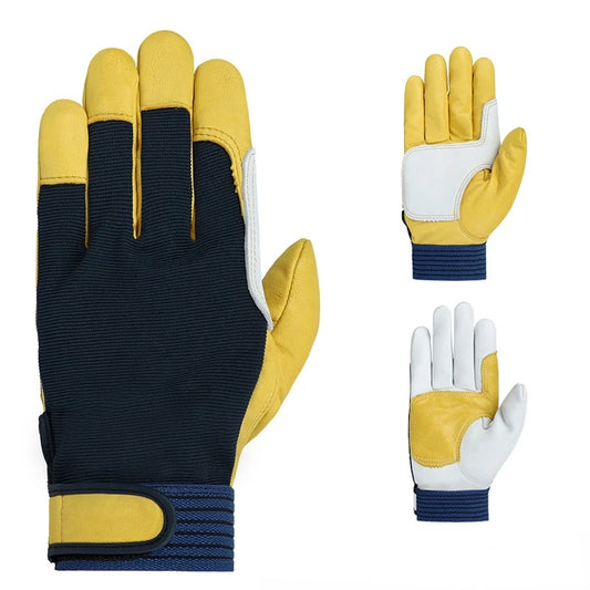 Men's Tough Grip Leather Work Gloves | Utility & Gardening