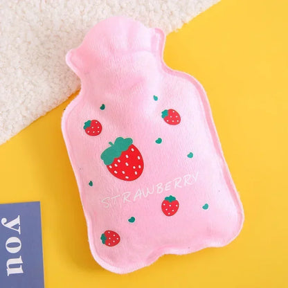 Tummy Warmers Hot Water Bottle Rubber Bag Cute Cartoon Warm Relaxing Safe Heat Cold Large Plush Cloth Hot Water Bag