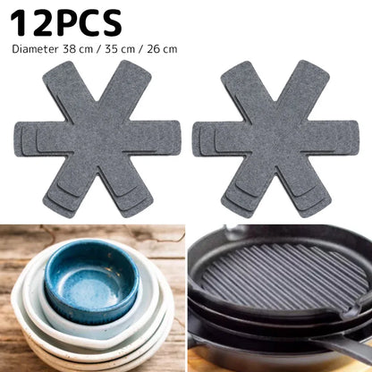 Anti-Scratch Pot Protectors | 12Pcs Non-Woven Pads