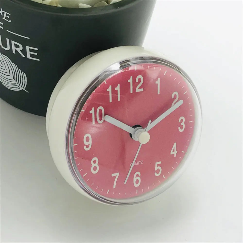 Mini Anti-Fog 7cm Waterproof Wall Clock for Bathroom & Kitchen