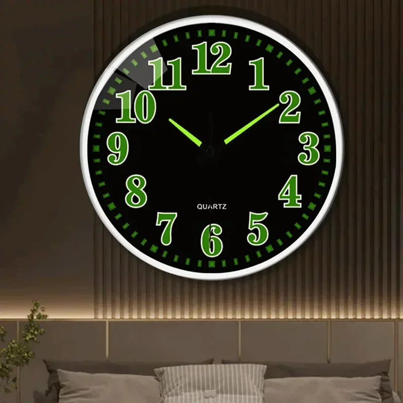 Stylish 8-Inch Nordic Glow-in-the-Dark Wall Clock