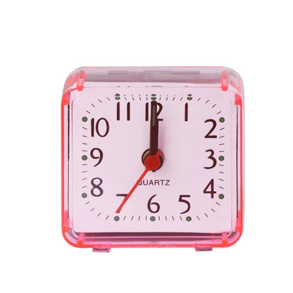 Mini Square Analog Alarm Clock | Silent Non-Ticking Design