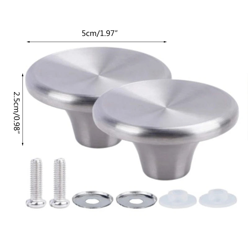 2 Sets/4 Sets Dutch Oven Knob Stainless Steel Pot Pan Lid Cover Handle Replacement Accessories Kits Kitchen Cookware