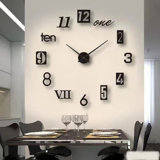 DIY Acrylic Mirror Wall Clock | 3D Roman Numeral Quartz Clock