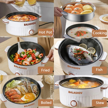 Mini Portable Electric Cooker – Double Layer Non-Stick Hot Pot