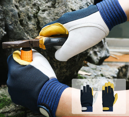 Men's Tough Grip Leather Work Gloves | Utility & Gardening