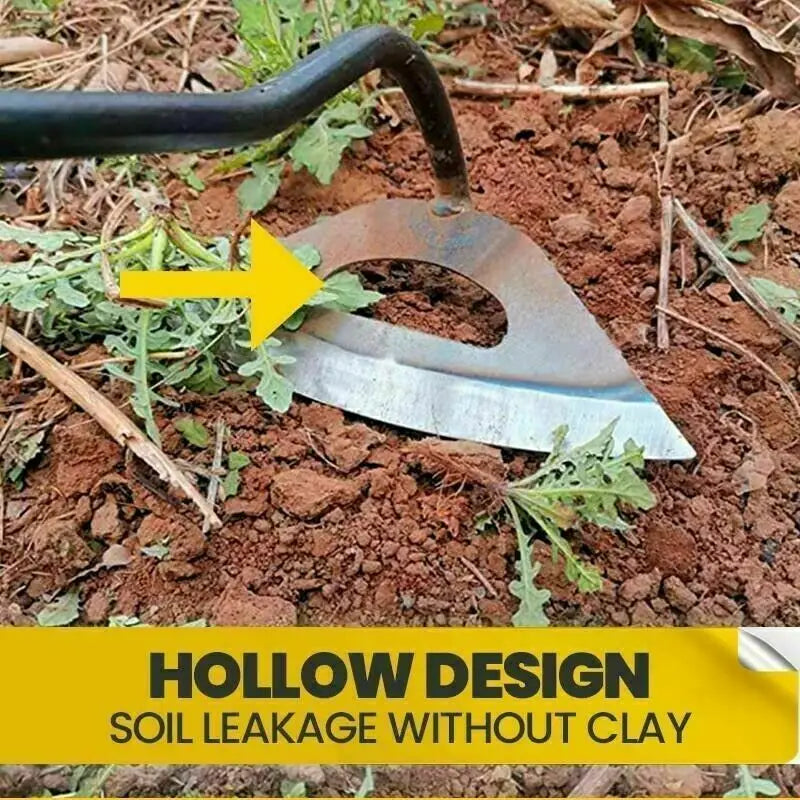 Steel Hardened Hollow Hoe for Weeding & Planting | Farm & Garden Tool