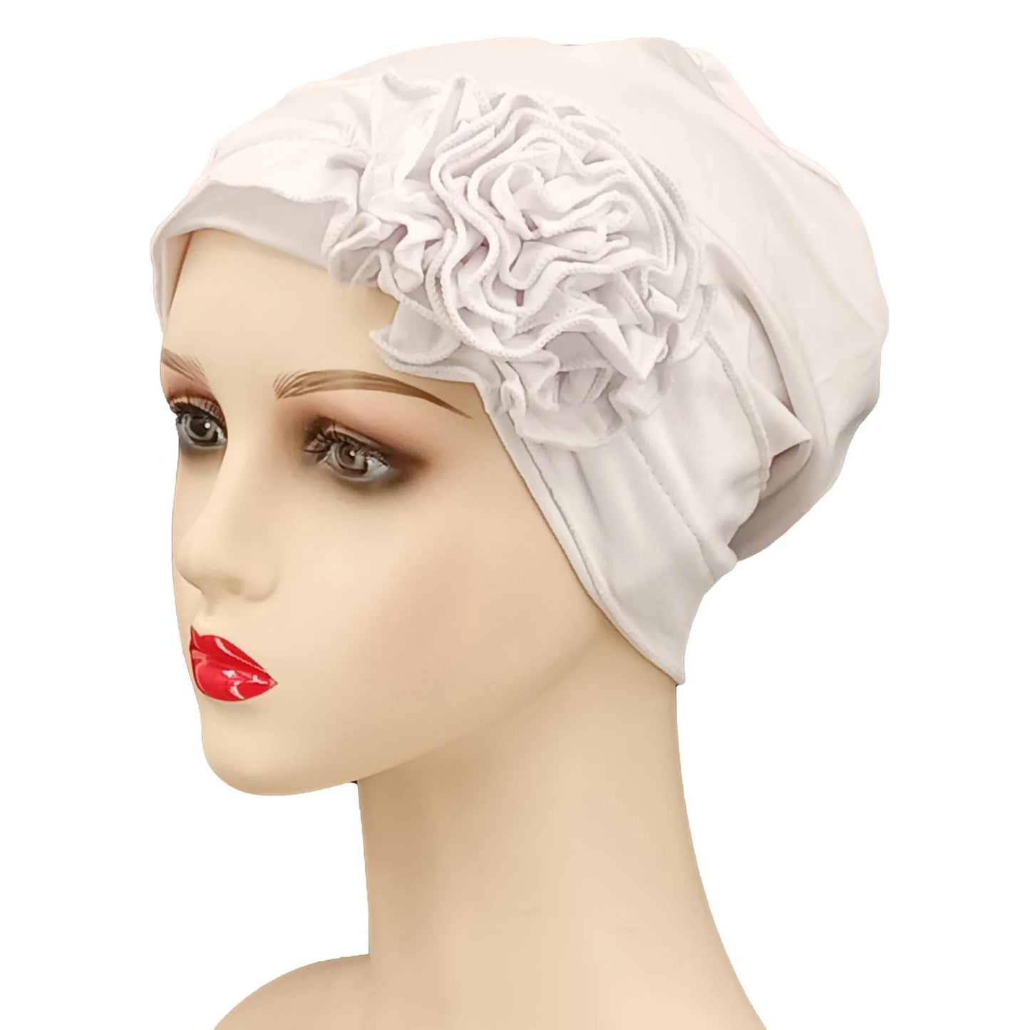 Stretchy Flower Turban Caps for Women Muslim Headscarf Bonnet Female Head Wraps Lady Hair Accessories Cancer Chemo Cap