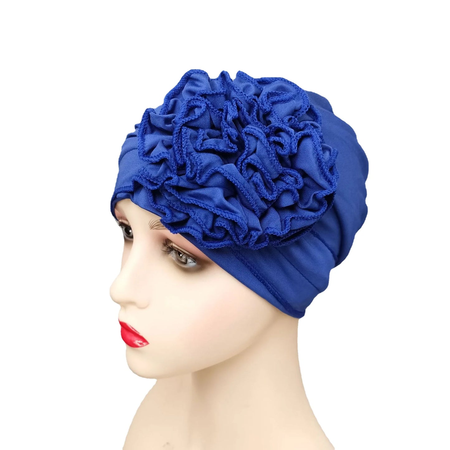 Stretchy Flower Turban Caps for Women Muslim Headscarf Bonnet Female Head Wraps Lady Hair Accessories Cancer Chemo Cap