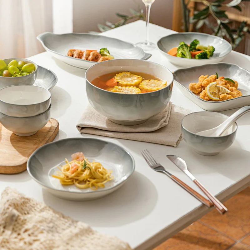 Japanese Ceramic Tableware Set for Home & Restaurant Use