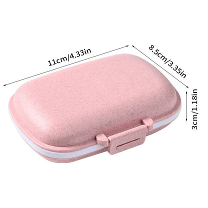 8 Grids Mini Pill Case Plastic Travel Medicine Box Cute Small Tablet Pill Storage Organizer Box Holder Container Dispenser Case